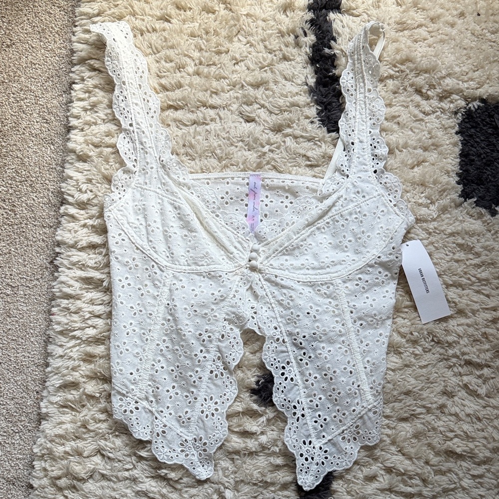 Urban Outfitters White Eyelet Lace Top